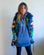 Floral Blue Parka