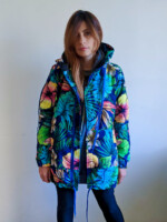 Floral Blue Parka