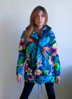 Floral Blue Parka