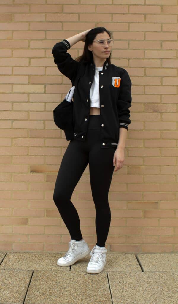 Varsity Jacket Black Oversize